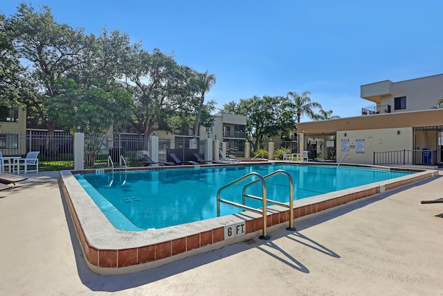 view of pool with a patio area