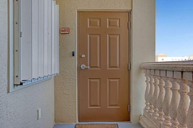 view of doorway to property