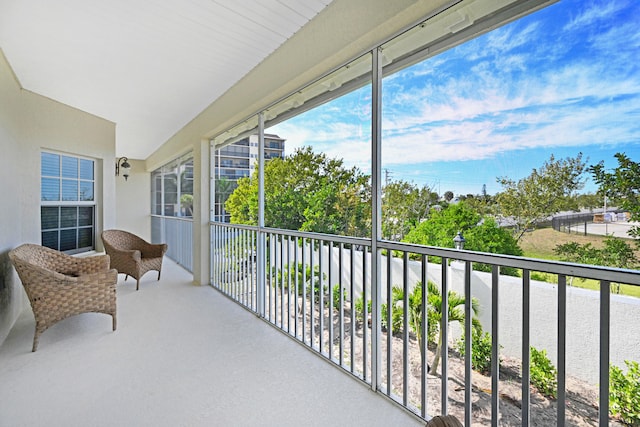 view of sunroom