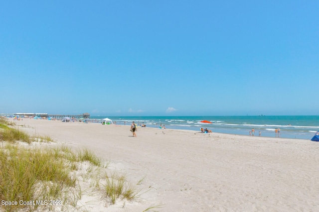 water view featuring a beach view