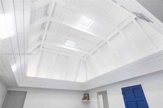 room details featuring beamed ceiling