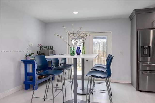 view of dining room