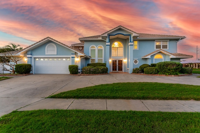 front facade featuring a garage