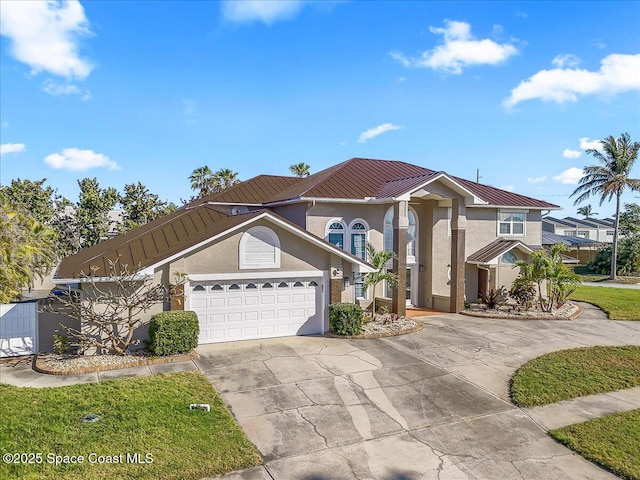 front of property featuring a garage