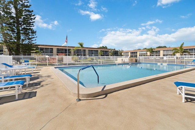 view of pool featuring a patio area