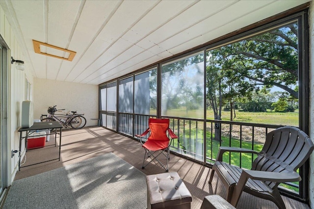 view of sunroom