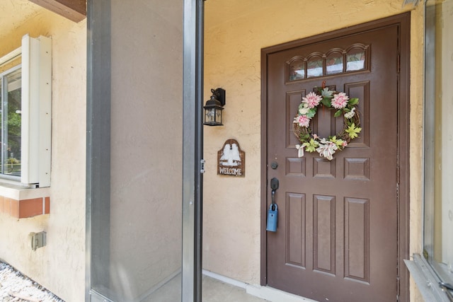 view of doorway to property