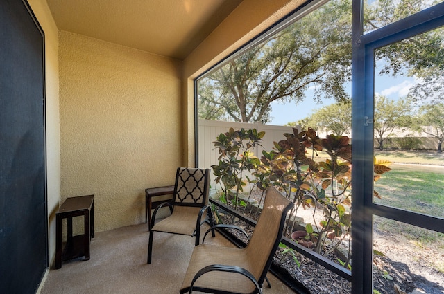 view of sunroom