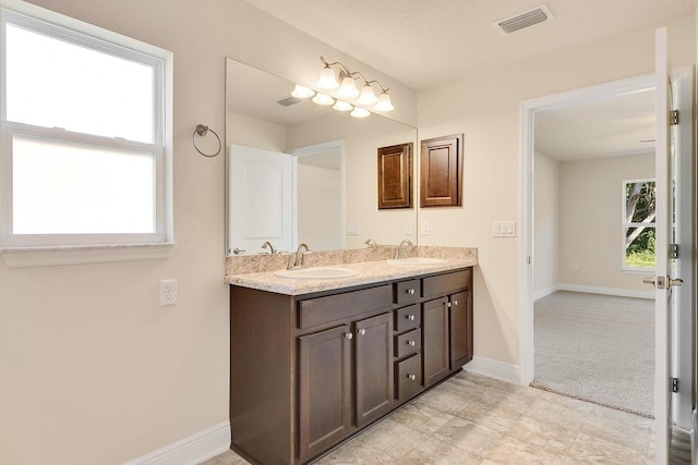 bathroom with vanity