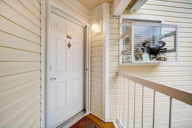 view of doorway to property