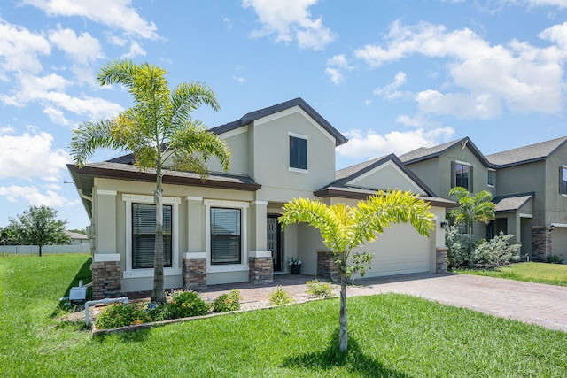 view of front of property with a front yard