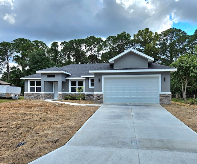 view of front of house featuring a garage