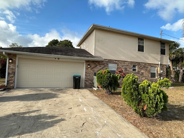 view of home's exterior featuring a garage