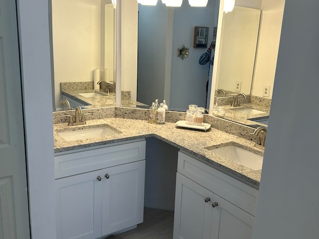 bathroom with double sink vanity