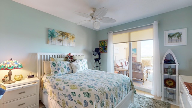 bedroom with ceiling fan