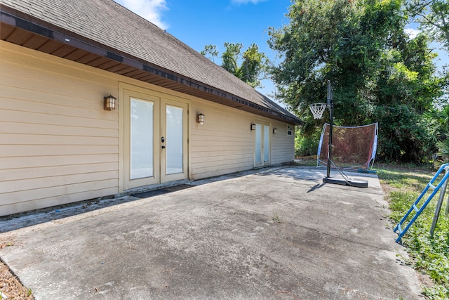 view of patio with french doors