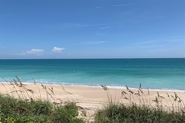 property view of water with a beach view