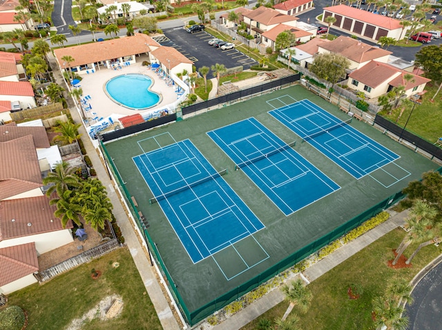 3173 Beach Winds Ct, Melbourne Beach, FL 32951 - aerial perspective of suburban area with a pool