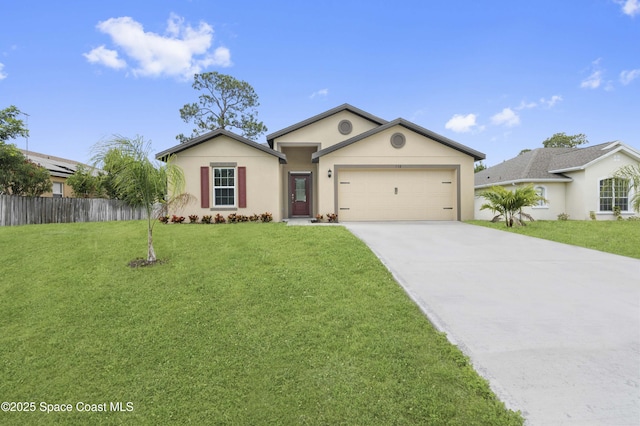 318 Hammonton St SW, Palm Bay, FL 32908 - single story home featuring concrete driveway, a garage, and stucco siding