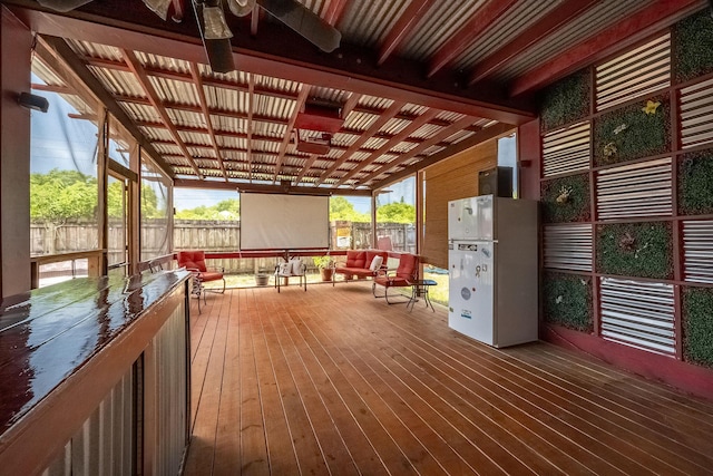 view of wooden terrace