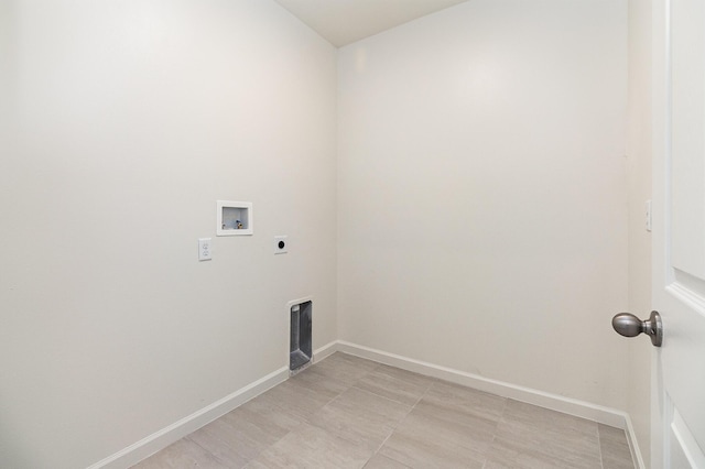 laundry room featuring washer hookup and hookup for an electric dryer