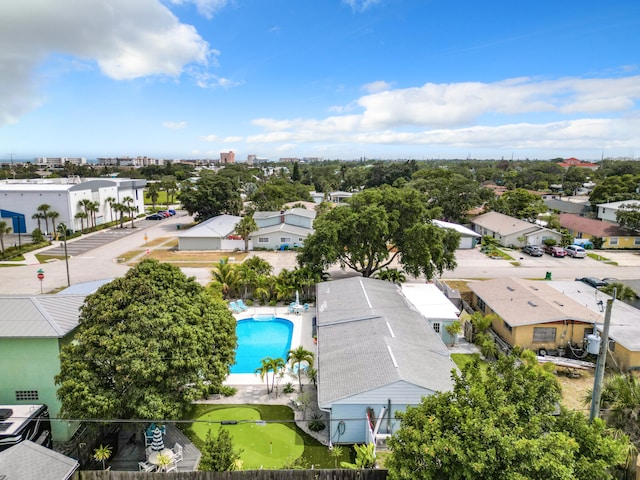 280 Monroe Ave, Cape Canaveral, FL 32920 - aerial view of residential area featuring a pool area