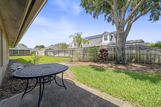 view of yard featuring a patio area