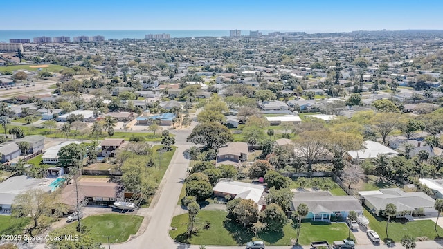 drone / aerial view with a residential view