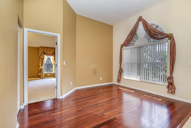 empty room featuring wood-type flooring