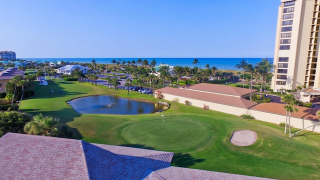 view of property's community with a water view