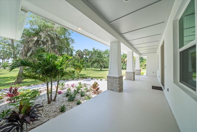 view of patio / terrace featuring covered porch