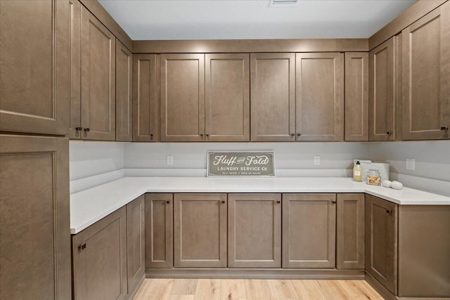 kitchen featuring light hardwood / wood-style floors