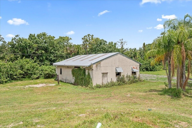 exterior space with a lawn