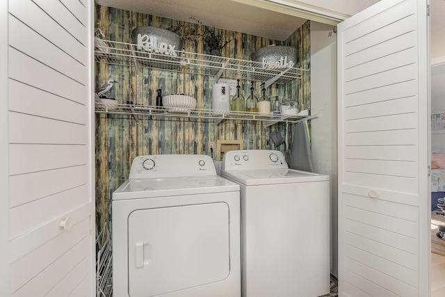 washroom featuring washer and clothes dryer and washer hookup