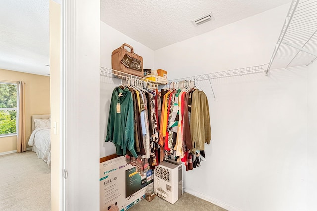 spacious closet featuring carpet