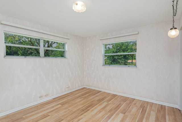 empty room featuring hardwood / wood-style floors