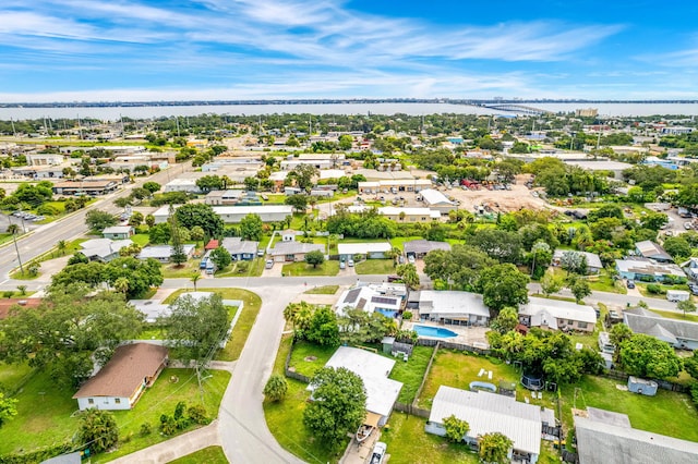 1557 Hillcrest Dr, Melbourne, FL 32935 - drone / aerial view featuring a water view and a residential view