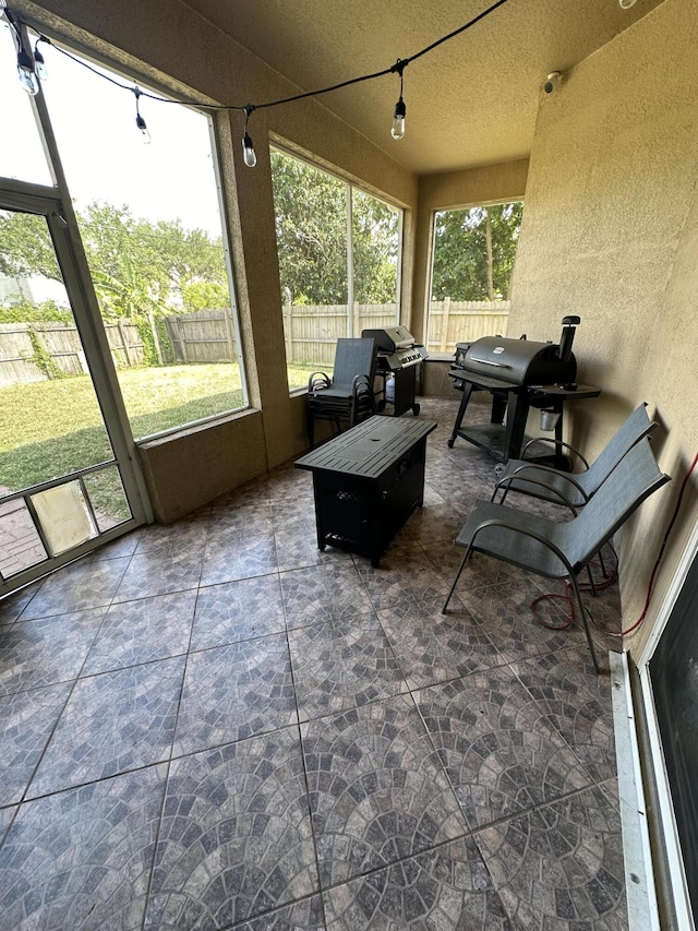 view of sunroom