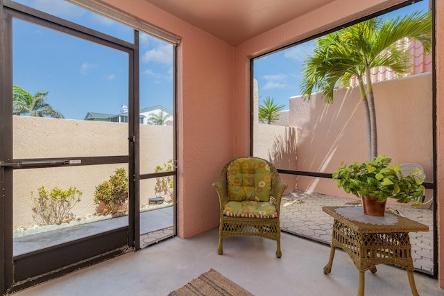 view of sunroom