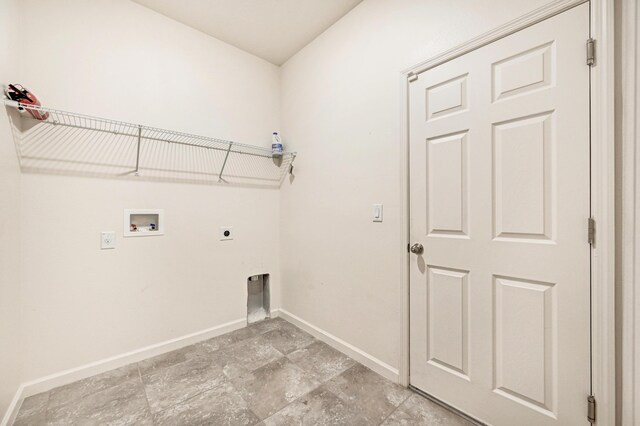 laundry room with washer hookup and hookup for an electric dryer