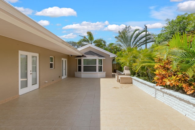 view of patio with french doors