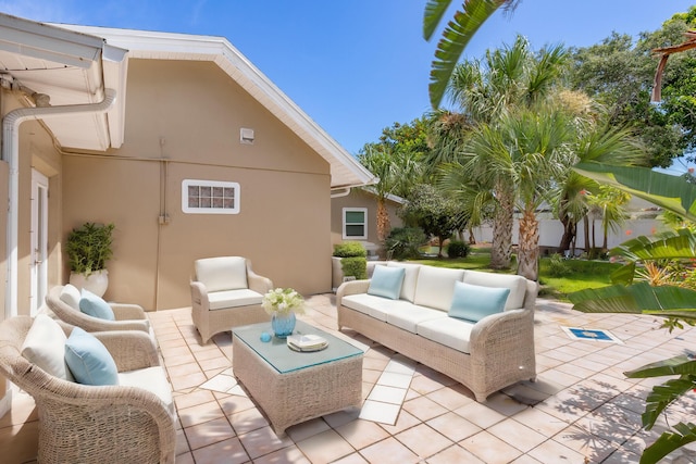 view of patio / terrace featuring an outdoor living space