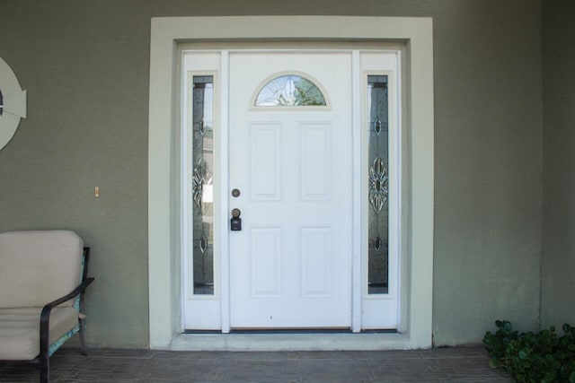 view of doorway to property