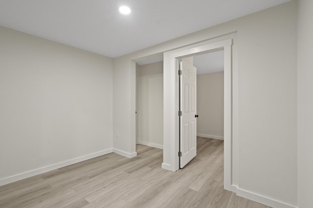 empty room featuring light hardwood / wood-style floors