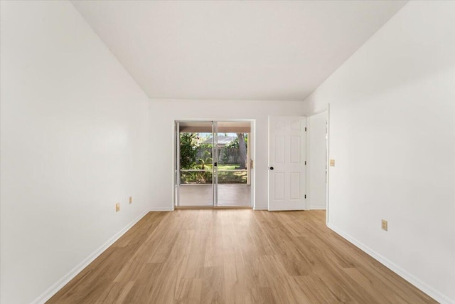 unfurnished room featuring light hardwood / wood-style floors