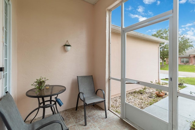 view of sunroom