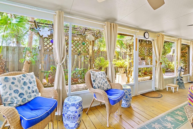 view of sunroom / solarium