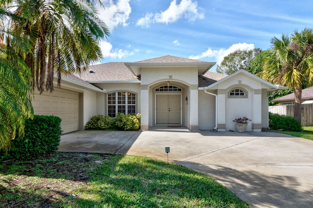 view of front of home featuring a garage