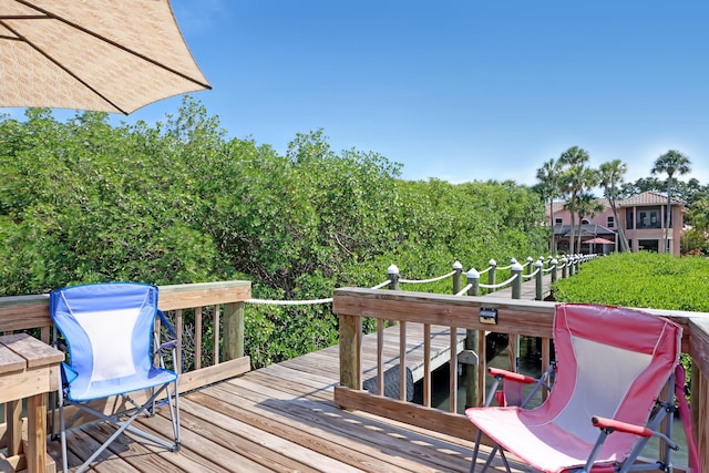 view of wooden deck