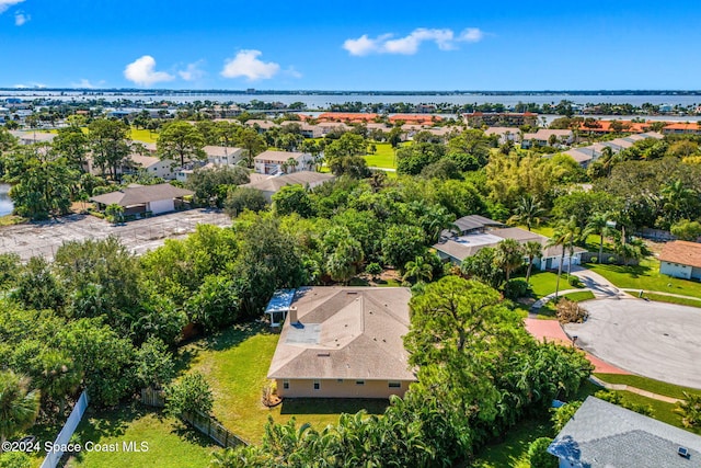 aerial view with a residential view